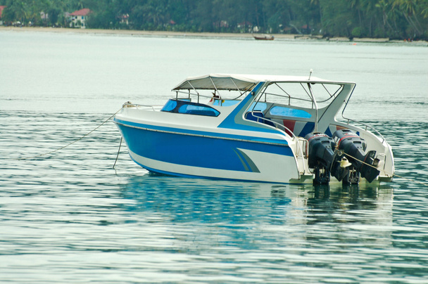 ταχύπλοο σκάφος στην γαλάζια νερά  - Φωτογραφία, εικόνα