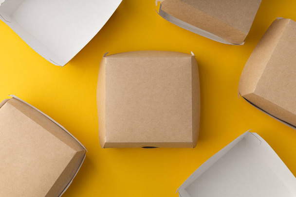 Non-plastic hamburger delivery box - Foto, afbeelding