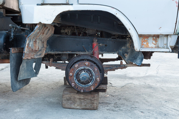 Truck wheel being changed - Photo, Image