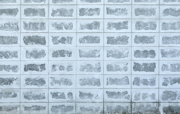 Ziegelwand Textur alten grauen Betonziegel grafische Wiederauferstehung - Foto, Bild