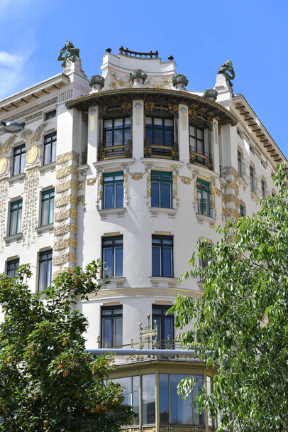 Slavné secesní domy Otto Wagnera v Linke Wienzeile ve Vídni, Rakousko, Evropa - Fotografie, Obrázek