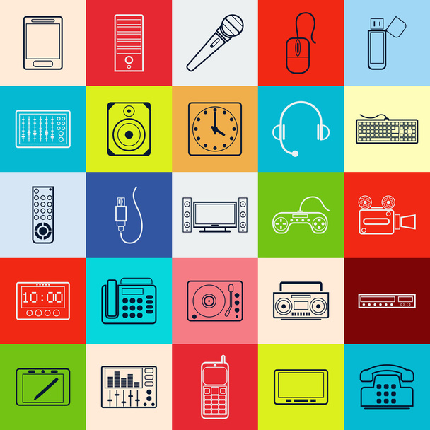 Electronic web  icons - Vector, imagen
