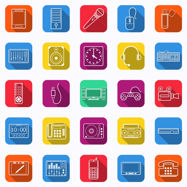Electronic web   icons - Vector, imagen