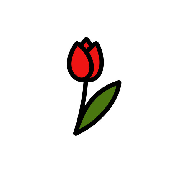 icône tulipe doodle, illustration vectorielle - Vecteur, image