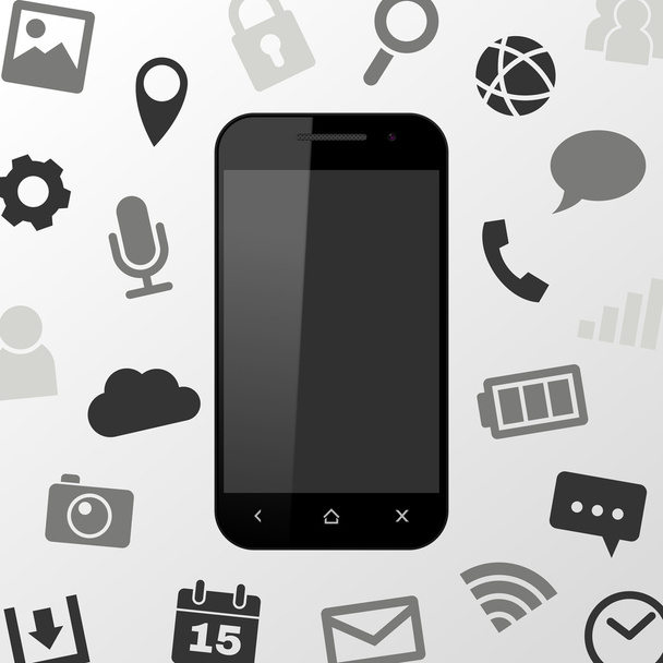 Smartphone applications - Vector, imagen