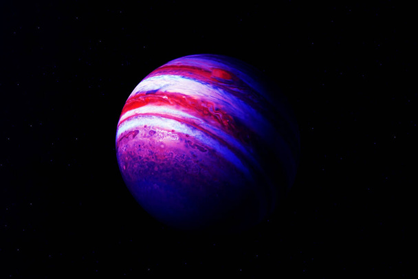 Планета Юпитер на тёмном фоне. Элементы этого изображения были представлены НАСА. - Фото, изображение