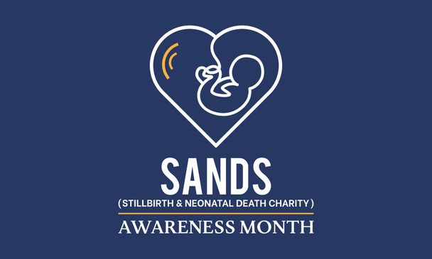 SANDS (Stillbirth and neonatal death charity) Awareness Month Concept Observed on Every June. background, Banner, Poster, Card Template Awareness Campaign. - Vector, Image