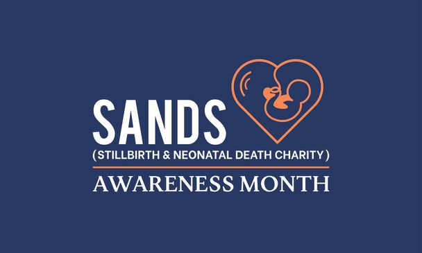 SANDS (Stillbirth and neonatal death charity) Awareness Month Concept Observed on Every June. background, Banner, Poster, Card Template Awareness Campaign. - Vektor, obrázek