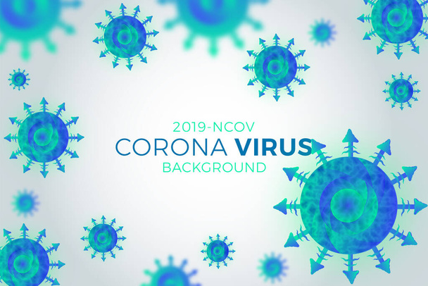 Corona virus covid-19 wereldwijde pandemische ziekte uitbraak achtergrond - Vector, afbeelding