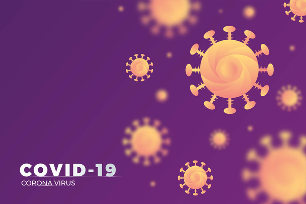 Coronavirus covid-19 pandemiaviruksen taustakäsite - Vektori, kuva