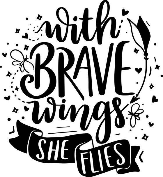 "Butterfly Lettering Quotes for Poster and T-Shirt Design". Вдохновляющие цитаты. - Фото, изображение