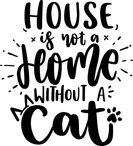 Cat Lettering Quotes. Inspirational  Lettering Quotes for Poster and T-Shirt Design - Photo, Image