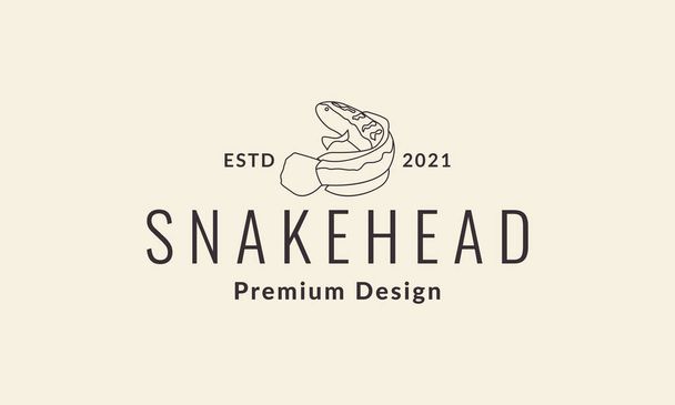 linee snakehead logo simbolo icona vettoriale illustrazione grafica design - Vettoriali, immagini