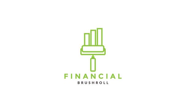 Rollenfarbe mit Finanzen Logo Symbol Vektor Symbol Illustration Grafik Design - Vektor, Bild