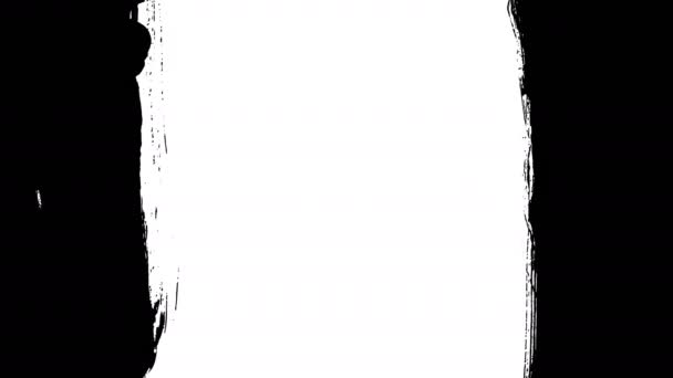 Animação grunge pinceladas em um fundo branco. Mão abstrata - elemento pintado. Grunge pinceladas animação. Sublinhado e design de fronteira. Fundo de loop sem costura.  - Filmagem, Vídeo