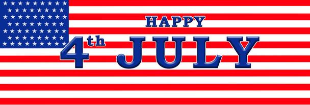 7月4日のアメリカ独立記念日のイラスト。7月4日タイポグラフィデザイン｜USA. - 写真・画像