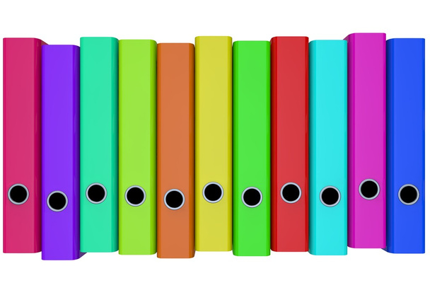 Multi-colored folders for files - Photo, Image