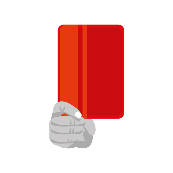 hand with red card - Vector, Image