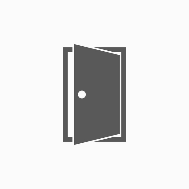 Tür-Symbol, Ziel, Tor-Symbol, Wicket Illustration, offen, Haus, Ausgang-Symbol, Eingangsvektor - Vektor, Bild
