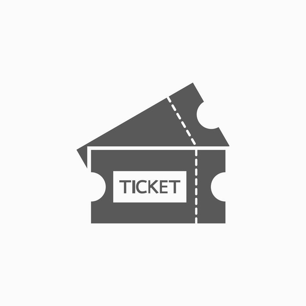 иконка билета, вектор счета, значок купона, карточка - Вектор,изображение
