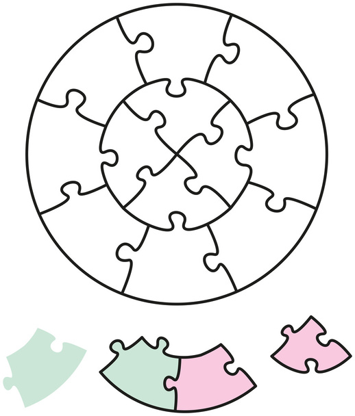 Puzzle deux cercles - Vecteur, image