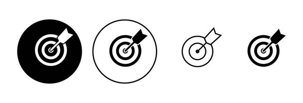 Набор значков цели. цель вектор значок. целевой вектор маркетинга - Вектор,изображение