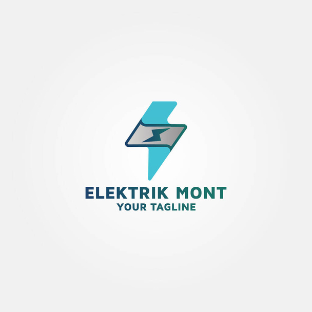 Moderno vetor elétrico logotipo projeto modelo ideia - Vetor, Imagem