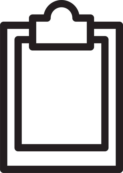 Navigationssymbol für Zwischenablage-Dokumente im Umrissstil - Vektor, Bild
