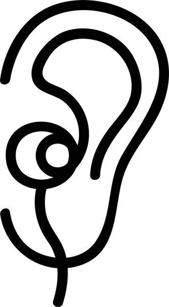 aid ear earphone icon - Vector, Image