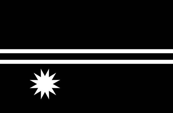 ország zászló nauru ikon szilárd stílusban - Vektor, kép
