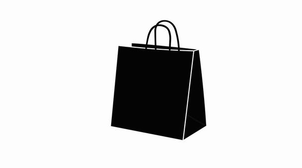 Піктограма торгової сумки. Векторна ізольована чорно-біла ілюстрація торгової сумки
 - Вектор, зображення