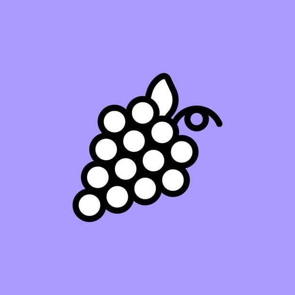 bessen eten fruit pictogram in badge stijl - Vector, afbeelding