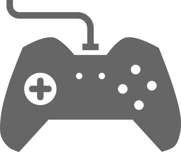 controlador gamepad icono de juego en estilo sólido - Vector, imagen