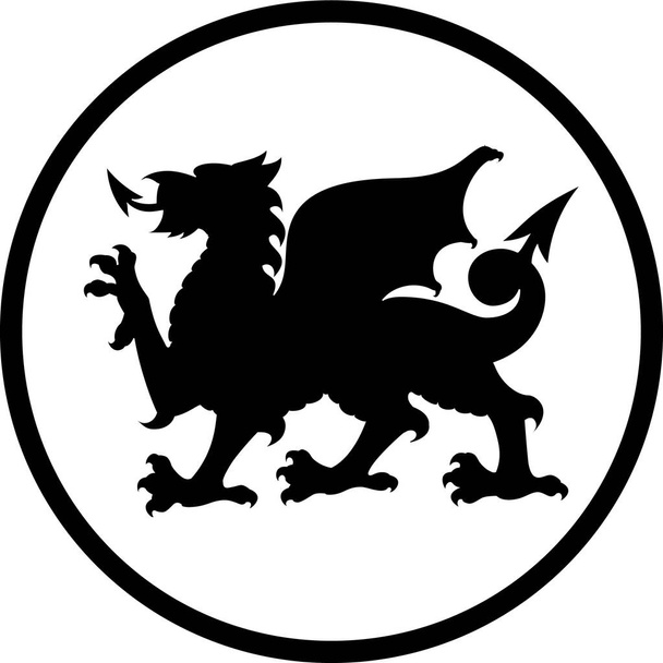 země evropské wales ikona ve stylu osnovy - Vektor, obrázek
