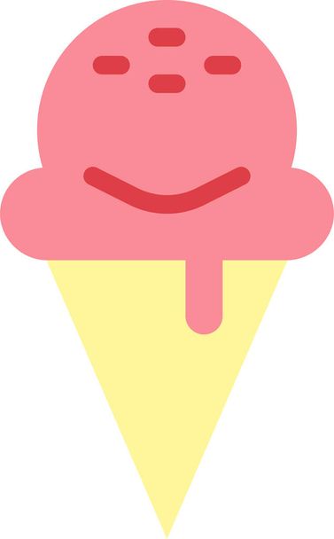 cream food ice icon in flat style - Vektori, kuva