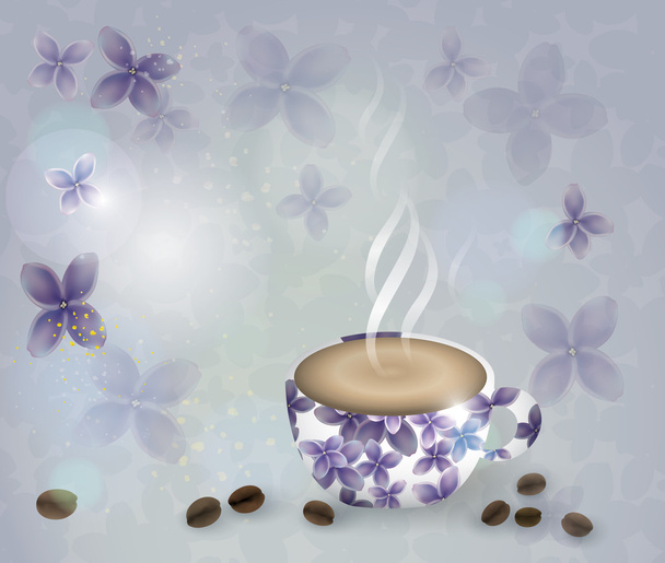 Spring coffee - Vector, Image