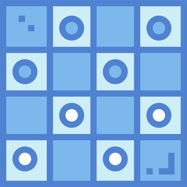 πίνακα πούλια σκάκι εικονίδιο σε στυλ γεμάτο περίγραμμα - Διάνυσμα, εικόνα