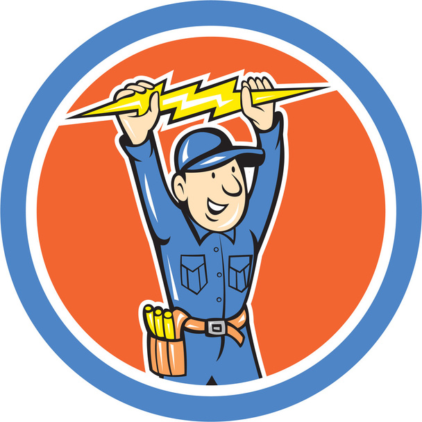サンダー ボルト toolman 電気技師雷ボルト漫画 - ベクター画像