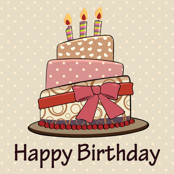 誕生日ケーキ - ベクター画像
