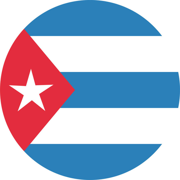 país Cuba ícone cubano em estilo plano - Vetor, Imagem