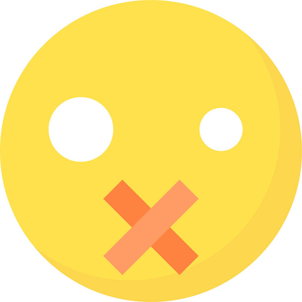 εικονίδιο έκφρασης emoji emoticon σε επίπεδο στυλ - Διάνυσμα, εικόνα