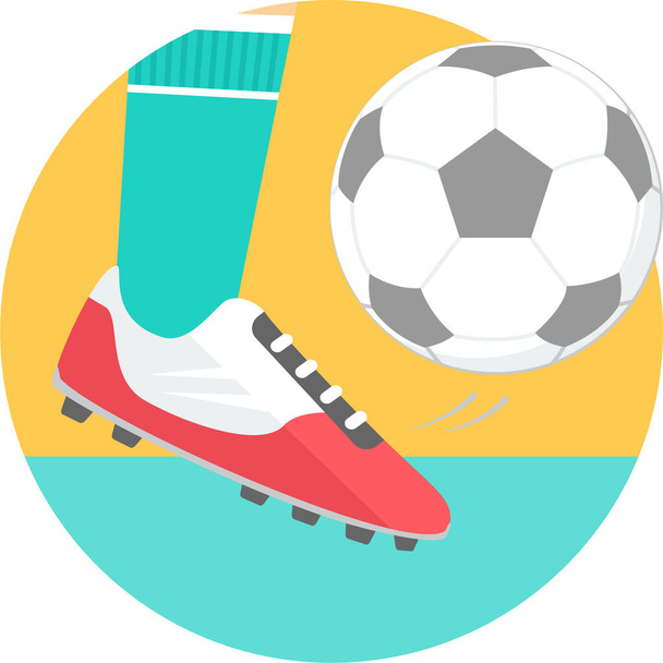 fifa spel voetbal pictogram in platte stijl - Vector, afbeelding