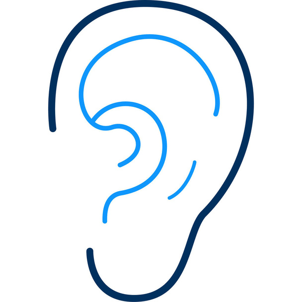 care doctor ear icon in outline style - Vector, Image