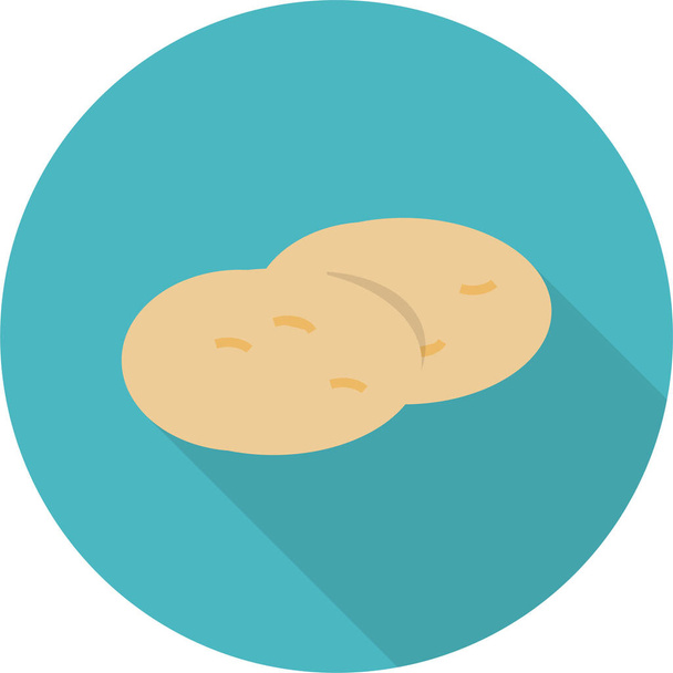 sacharidy jídlo brambor ikona v plochém stylu - Vektor, obrázek