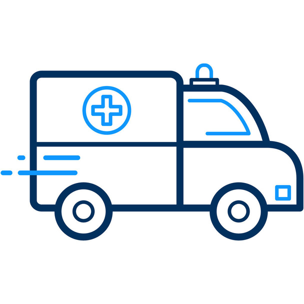 ambulancia icono del hospital de emergencia en estilo de esquema - Vector, imagen
