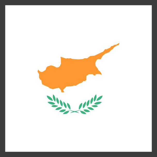 maa cyprus eurooppalainen kuvake täytetty ääriviivat tyyli - Vektori, kuva