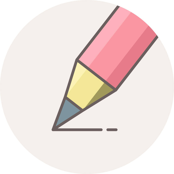 write writing document icon in filled-outline style - Vector, Image