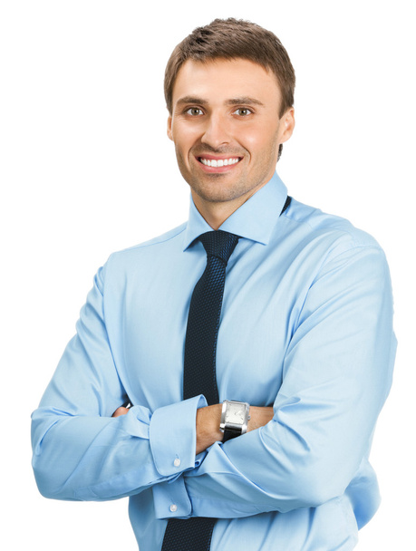 Smiling young businessman, isolated  - Foto, Imagem