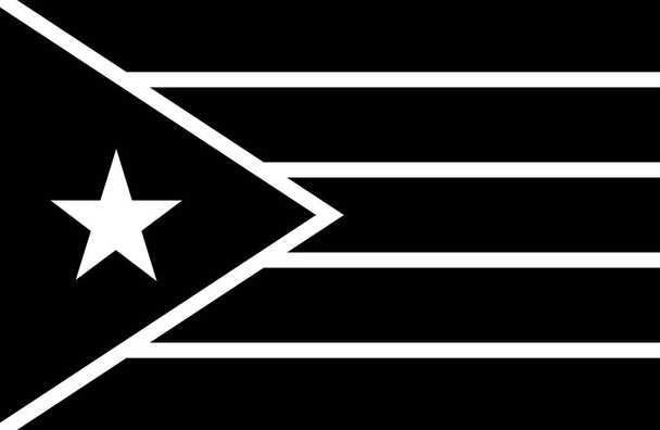 σημαία χώρα puerto εικονίδιο σε στερεό στυλ - Διάνυσμα, εικόνα