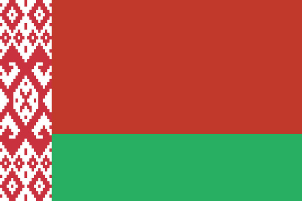 Belarus σύμβολο χώρα σημαία σε επίπεδη στυλ - Διάνυσμα, εικόνα